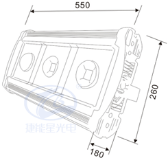 隧道灯TT550尺寸图