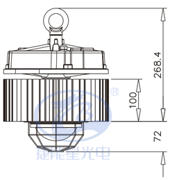 防爆灯LB-ES250尺寸图