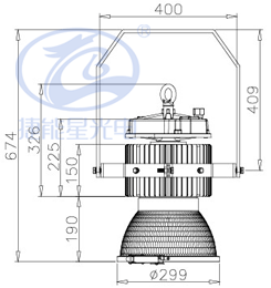 塔吊灯DS250尺寸图