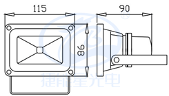 泛光灯FS115尺寸图