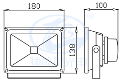 泛光灯FS180尺寸图