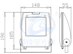 泛光灯FS185尺寸图