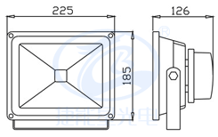 泛光灯FS225尺寸图