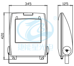 背包灯FD420尺寸图